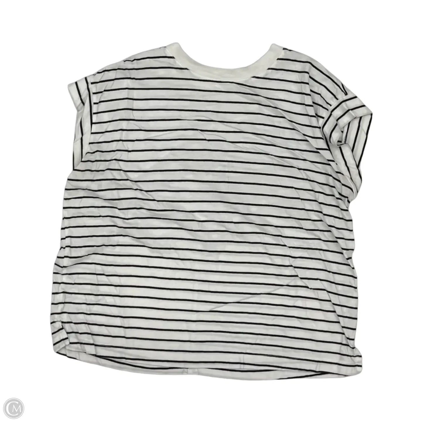 Top Short Sleeve By A New Day In Black & Cream, Size: M