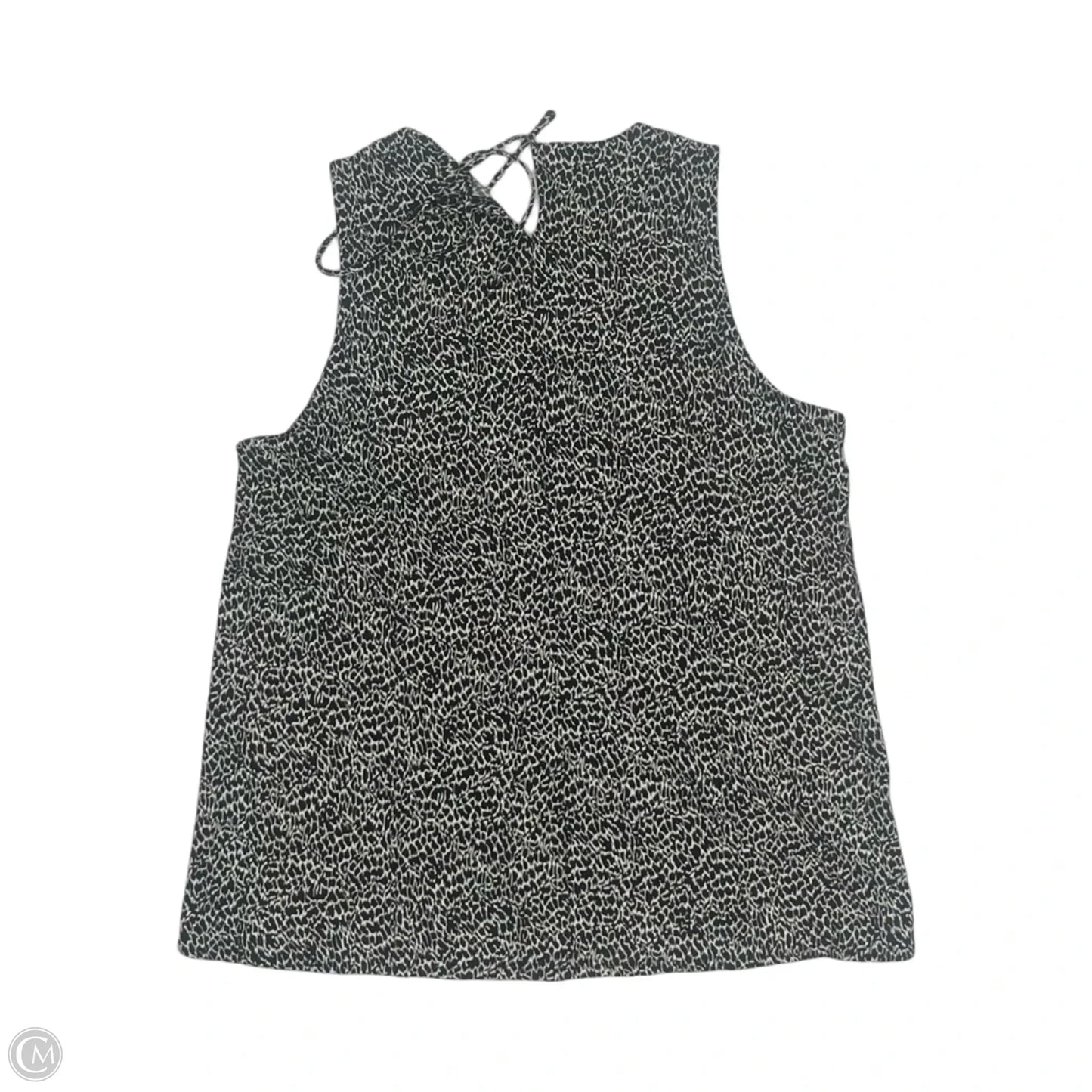 Blouse Sleeveless By Talbots In Black & Cream, Size: S