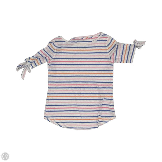 Top Short Sleeve By Talbots In Striped Pattern, Size: Xs