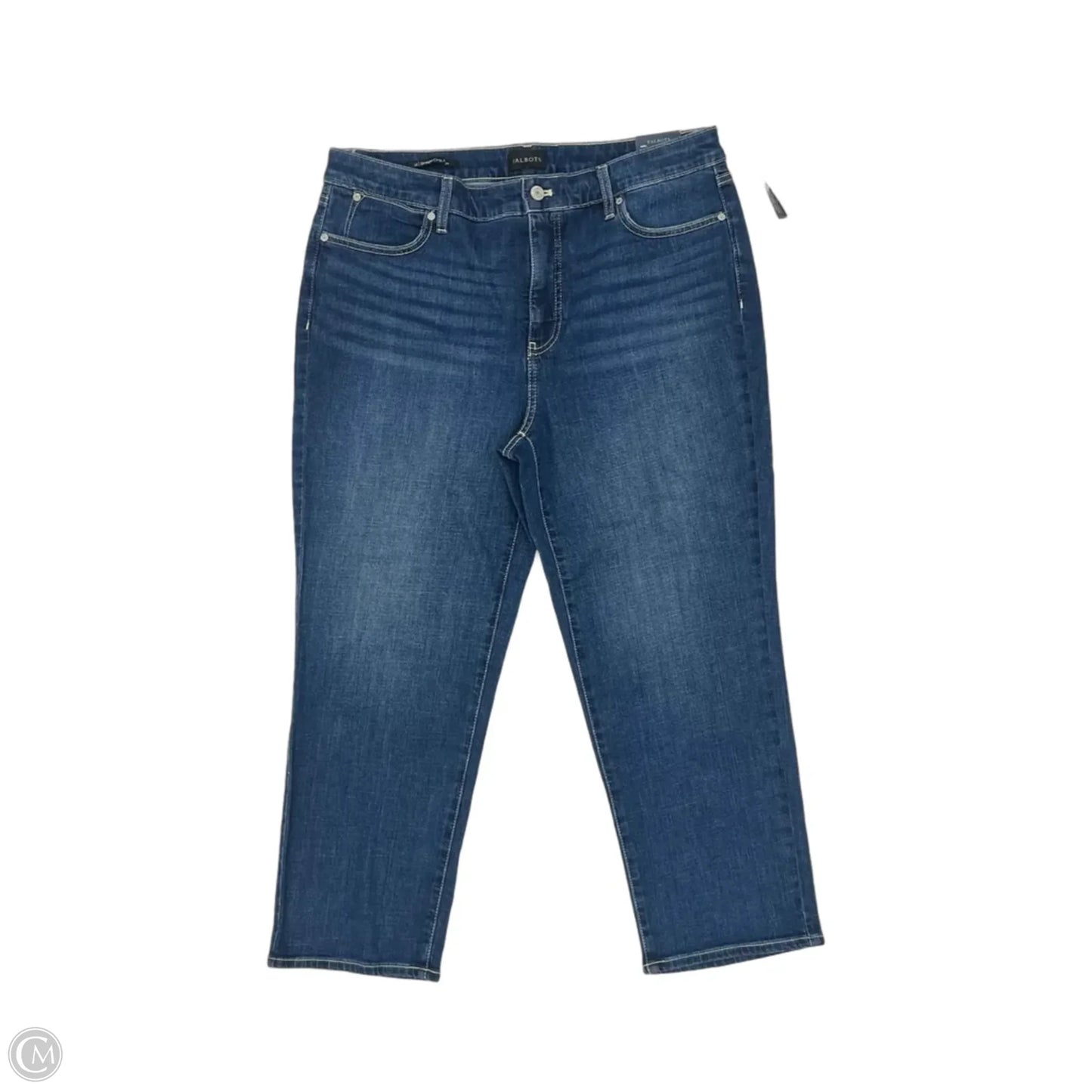 Jeans Cropped By Talbots In Blue Denim, Size: 14