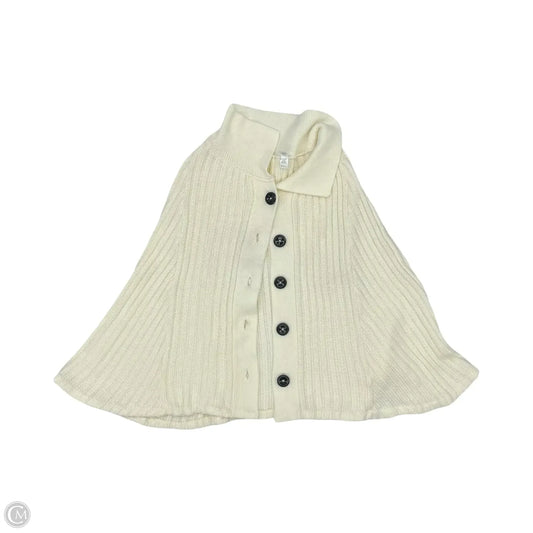 Poncho By Clothes Mentor In Cream, Size: Os