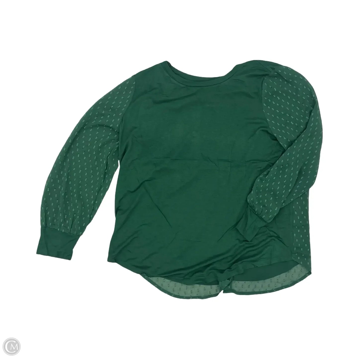 Blouse Long Sleeve By Skies Are Blue In Green, Size: Mp
