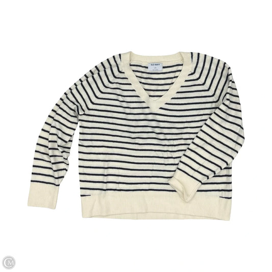 Sweater By Old Navy In Blue & Cream, Size: L