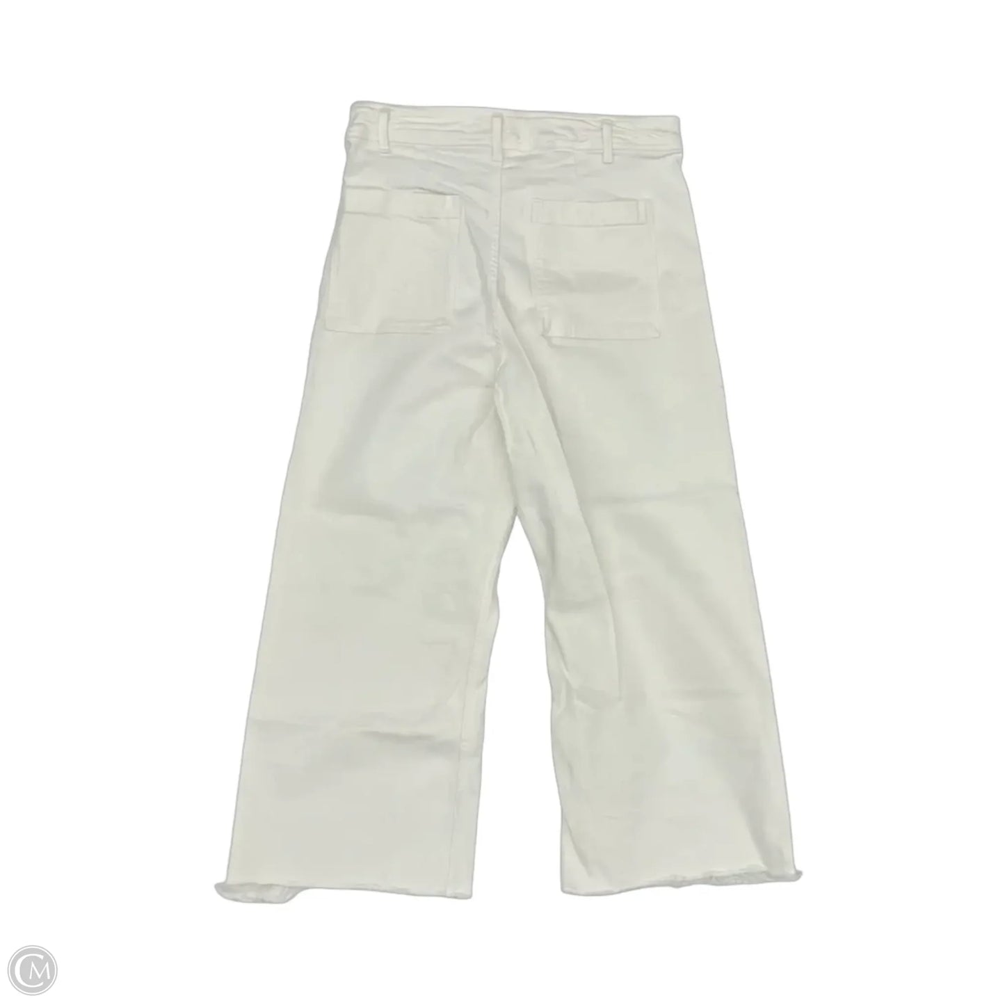 Jeans Wide Leg By Zara In Cream Denim, Size: 12