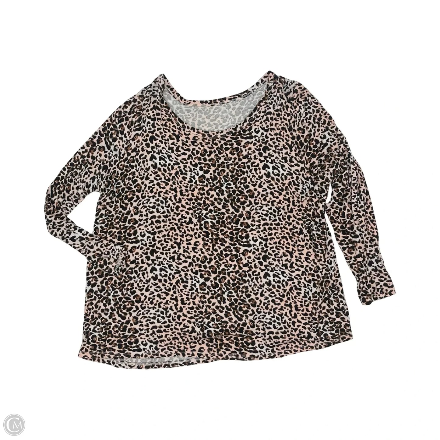 Top Long Sleeve By Maurices In Leopard Print, Size: 2x