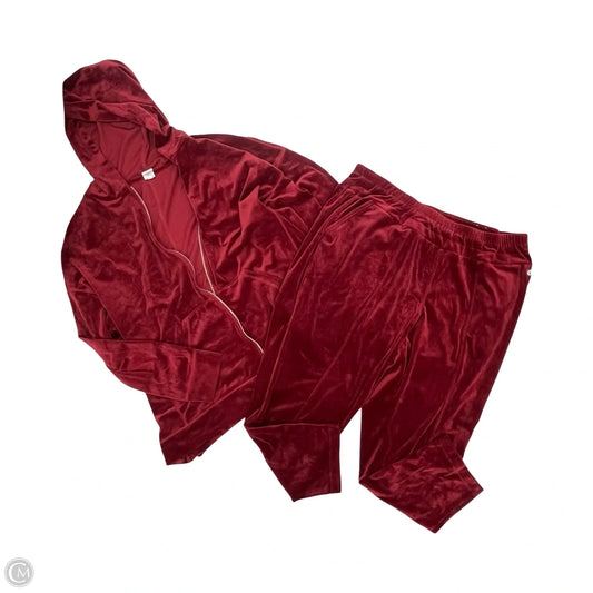 Lounge Set Pants By Livi Active In Red, Size: 3x