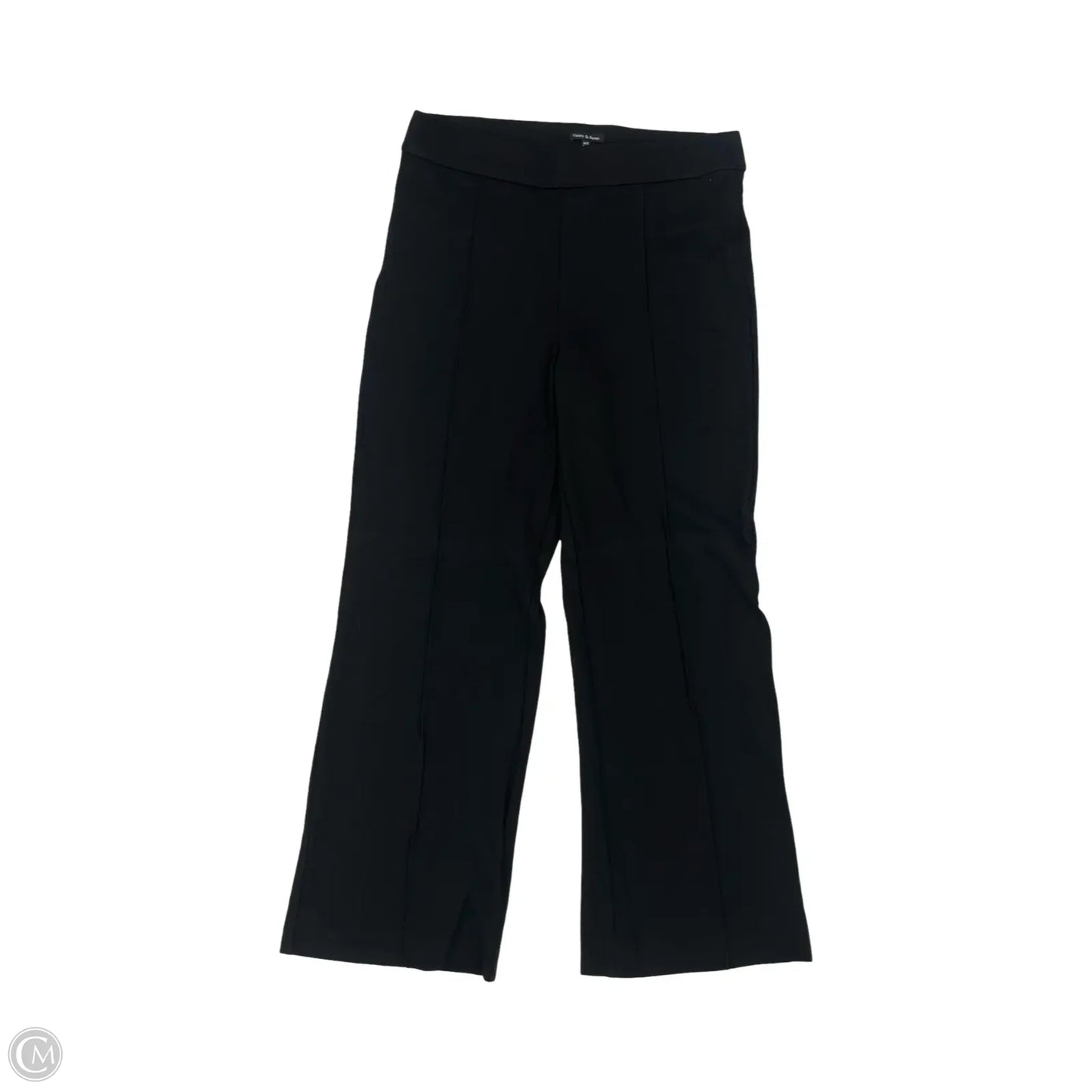 Jeans Wide Leg By Liverpool In Black Denim, Size: 14