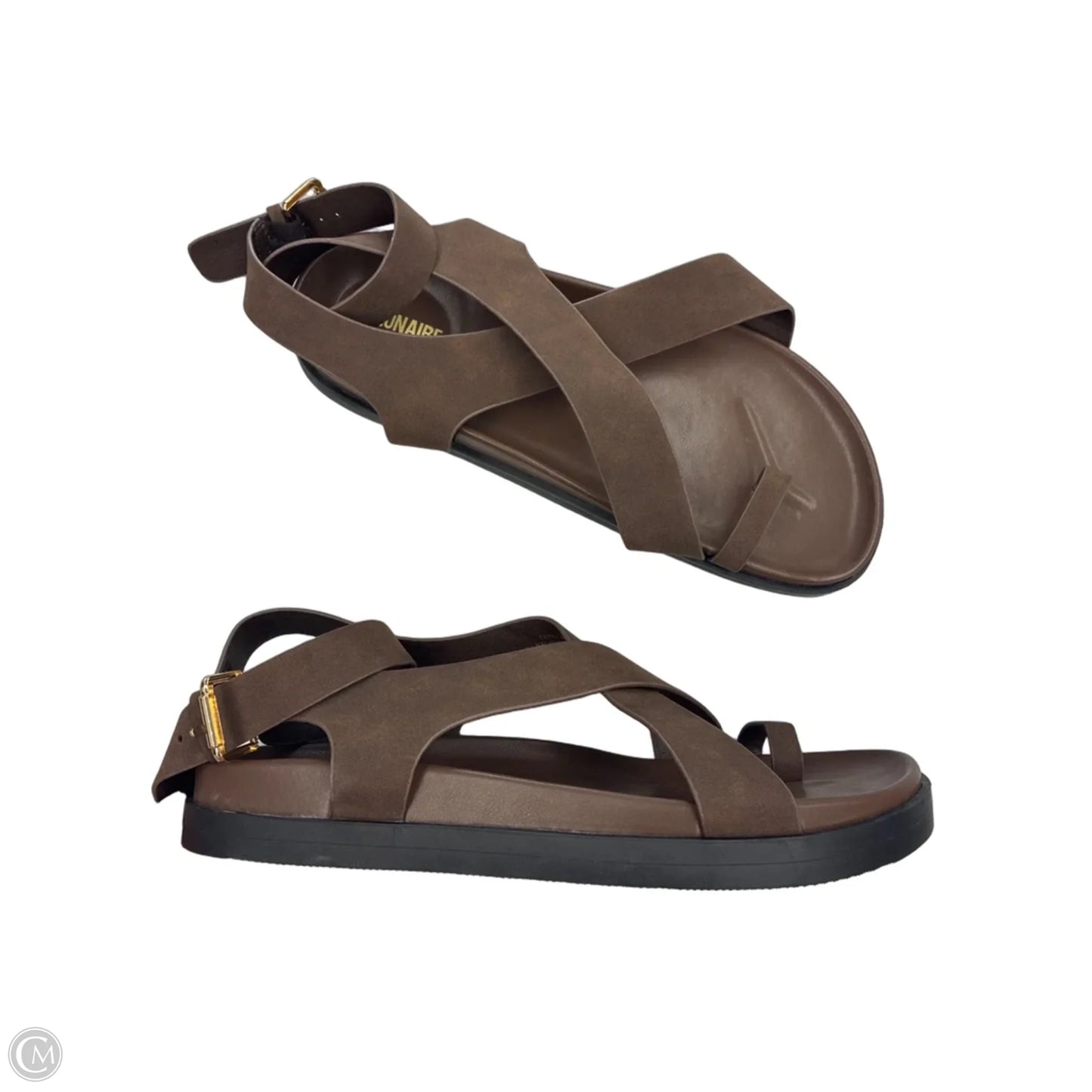 Sandals Flats By Cushionaire In Brown, Size: 9.5