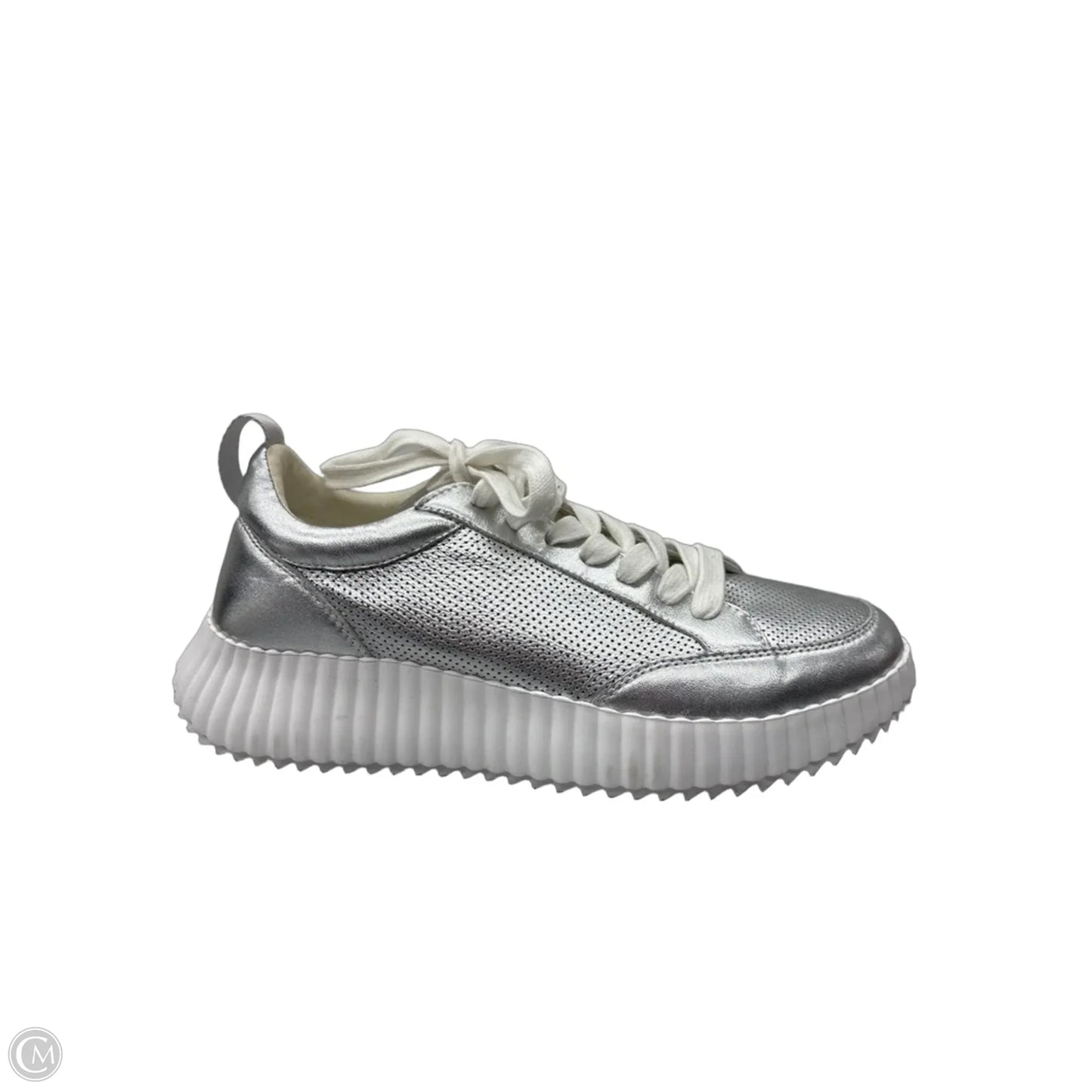 Shoes Sneakers By Steve Madden In Silver, Size: 8