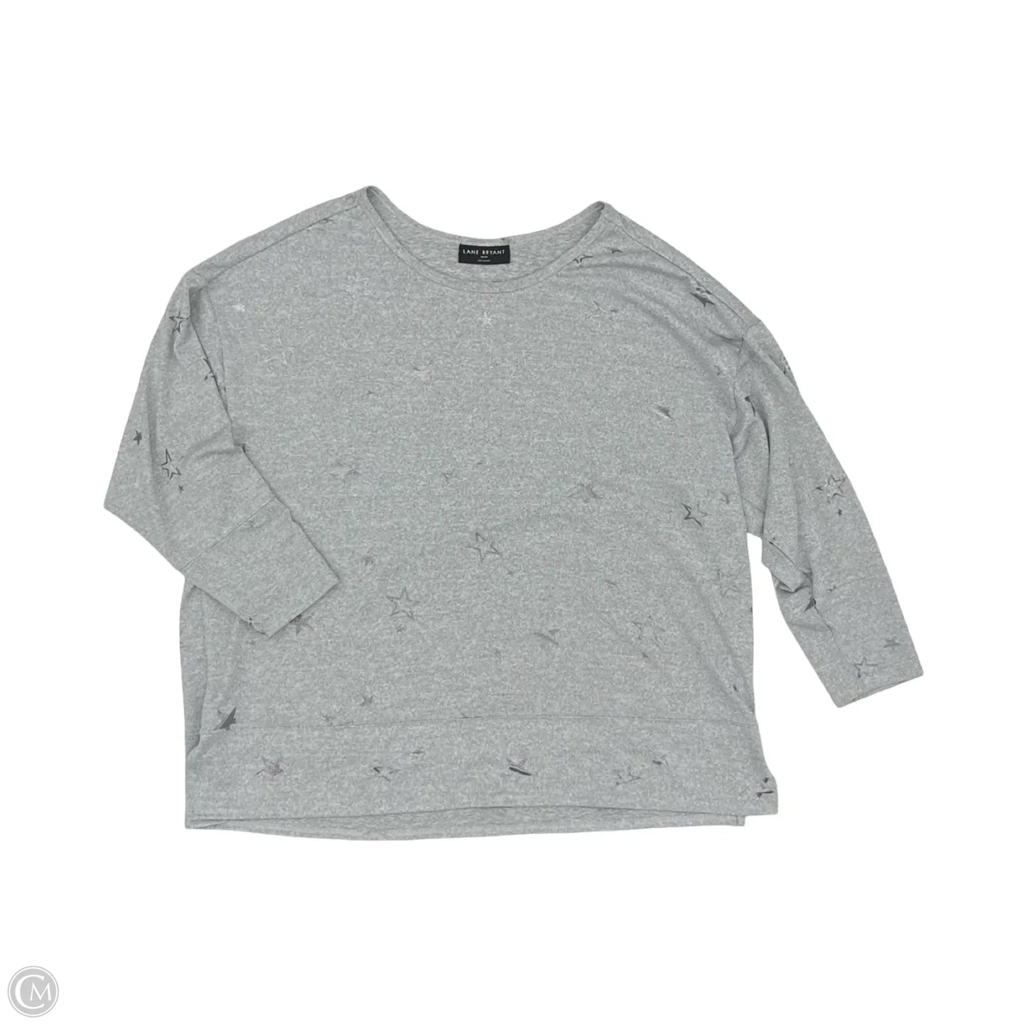 Top Long Sleeve By Lane Bryant In Grey, Size: 1x