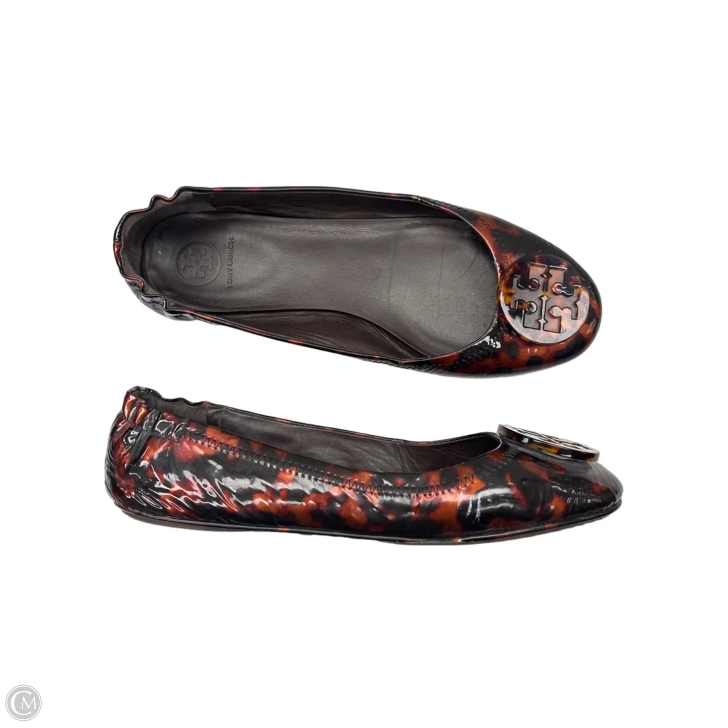 Shoes Designer By Tory Burch In Tortoise Shell Print, Size: 8