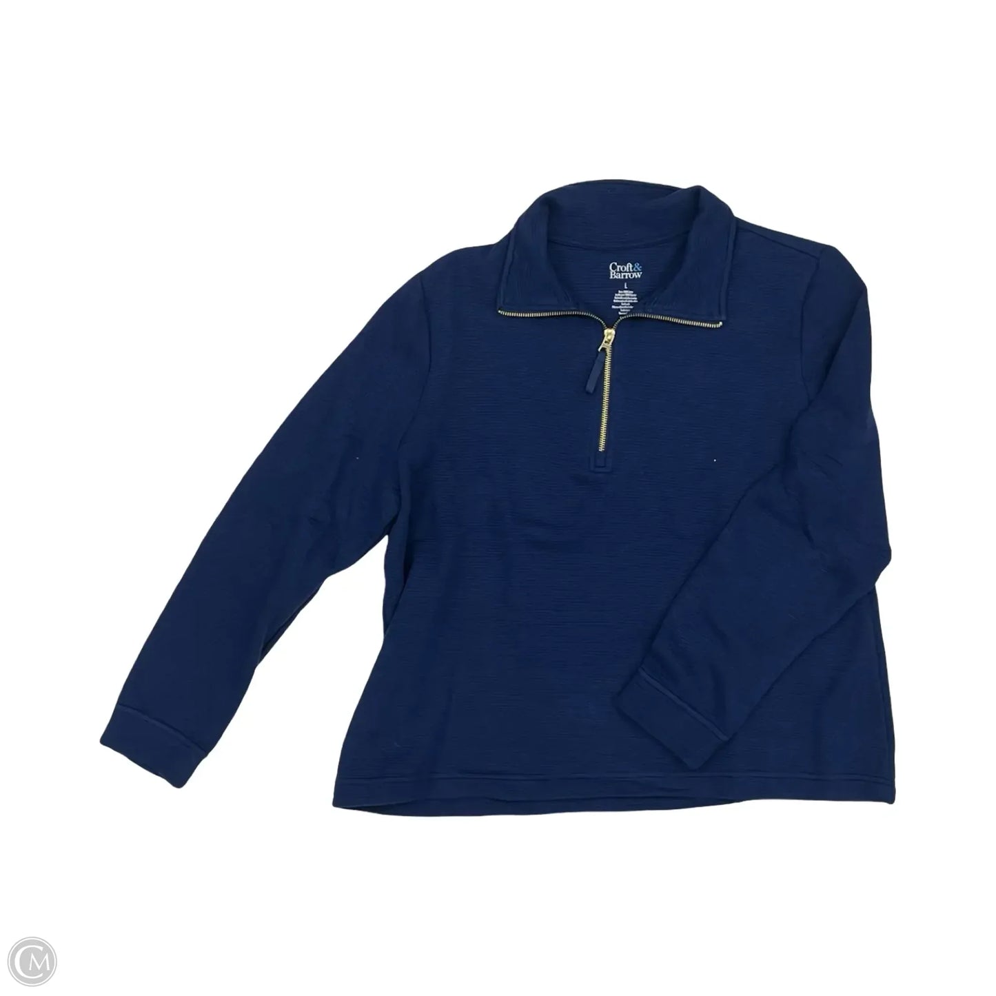 Top Long Sleeve By Croft And Barrow In Navy, Size: L