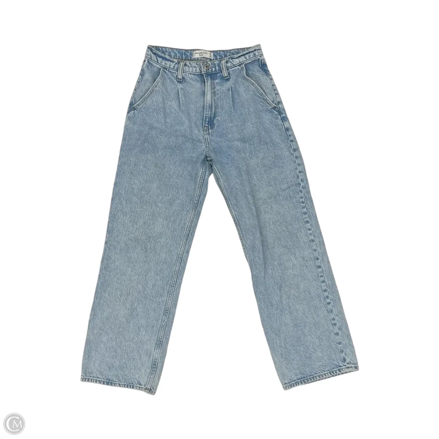 Jeans Straight By Abercrombie And Fitch In Blue Denim, Size: 0