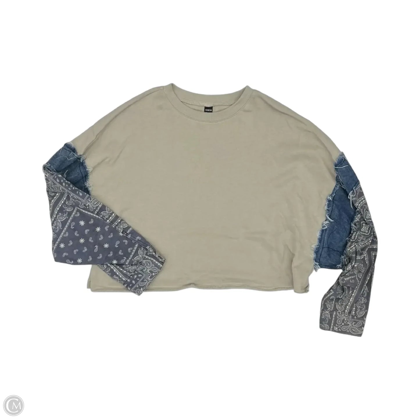 Top Long Sleeve By Shein In Blue & Brown, Size: S