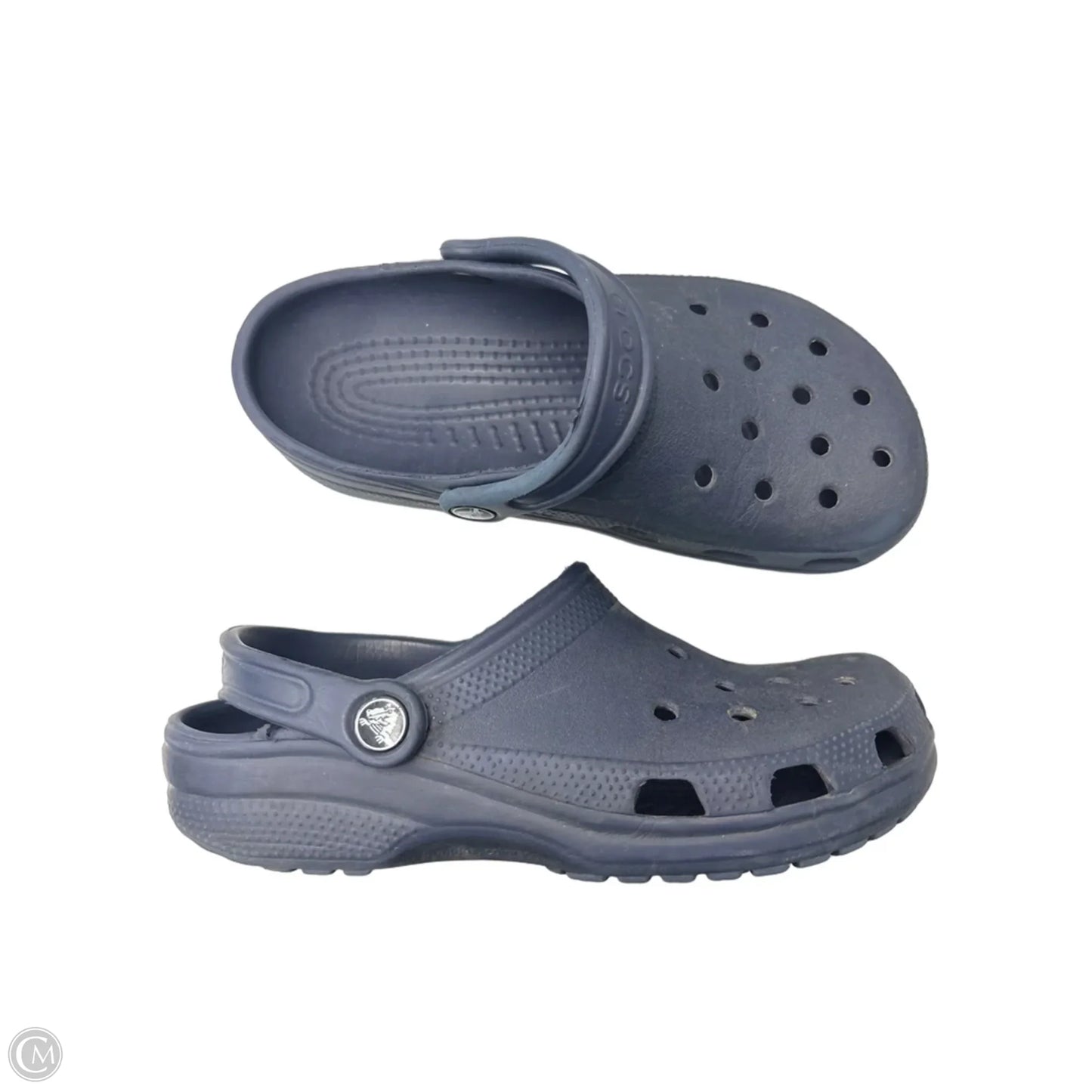 Shoes Flats By Crocs In Navy, Size: 7