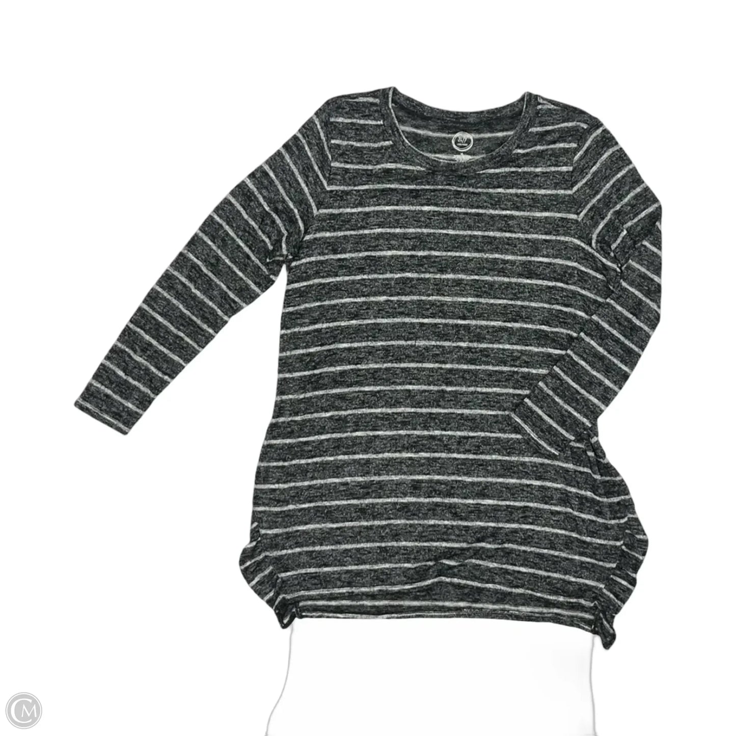 Top Long Sleeve By Maurices In Grey & White, Size: Xl