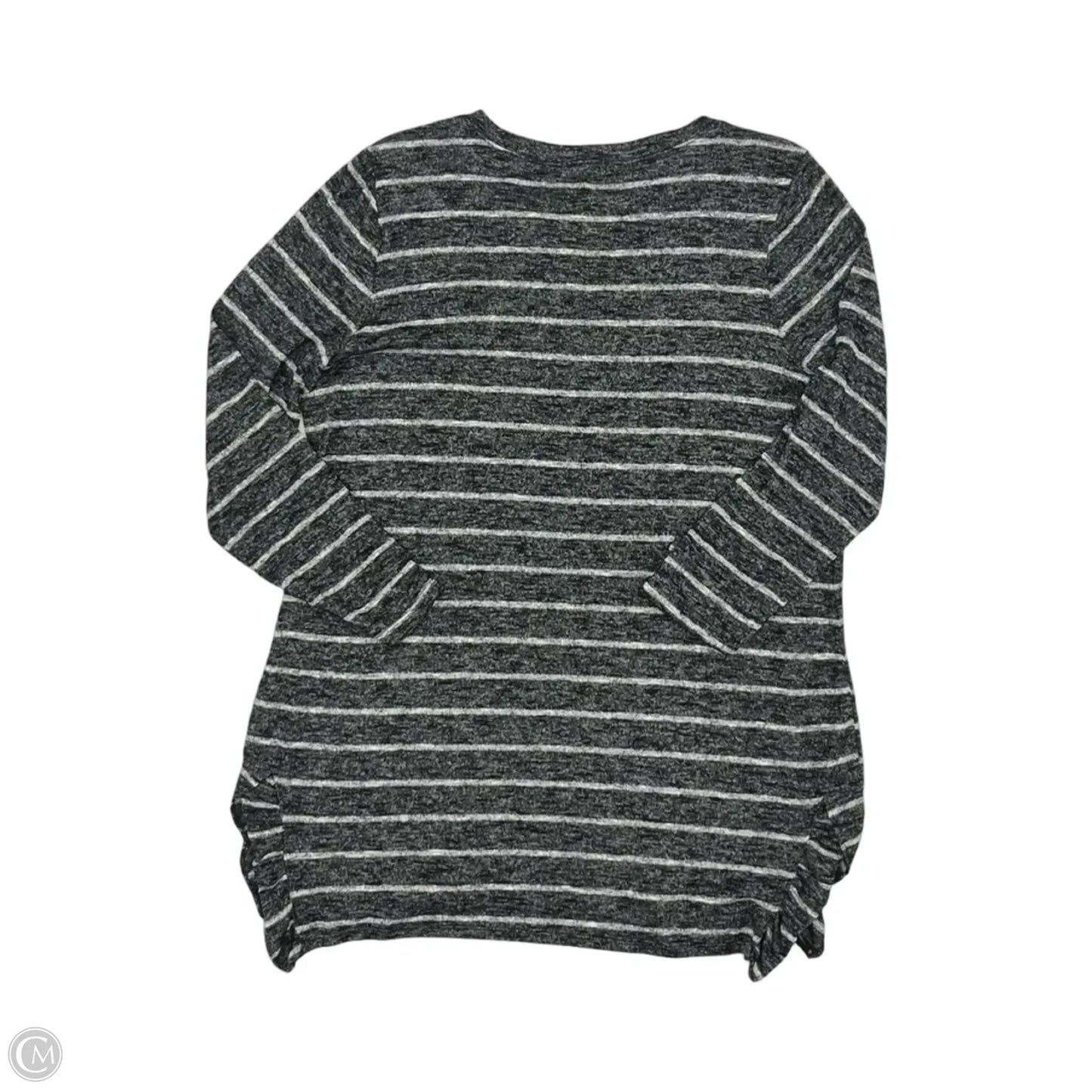 Top Long Sleeve By Maurices In Grey & White, Size: Xl