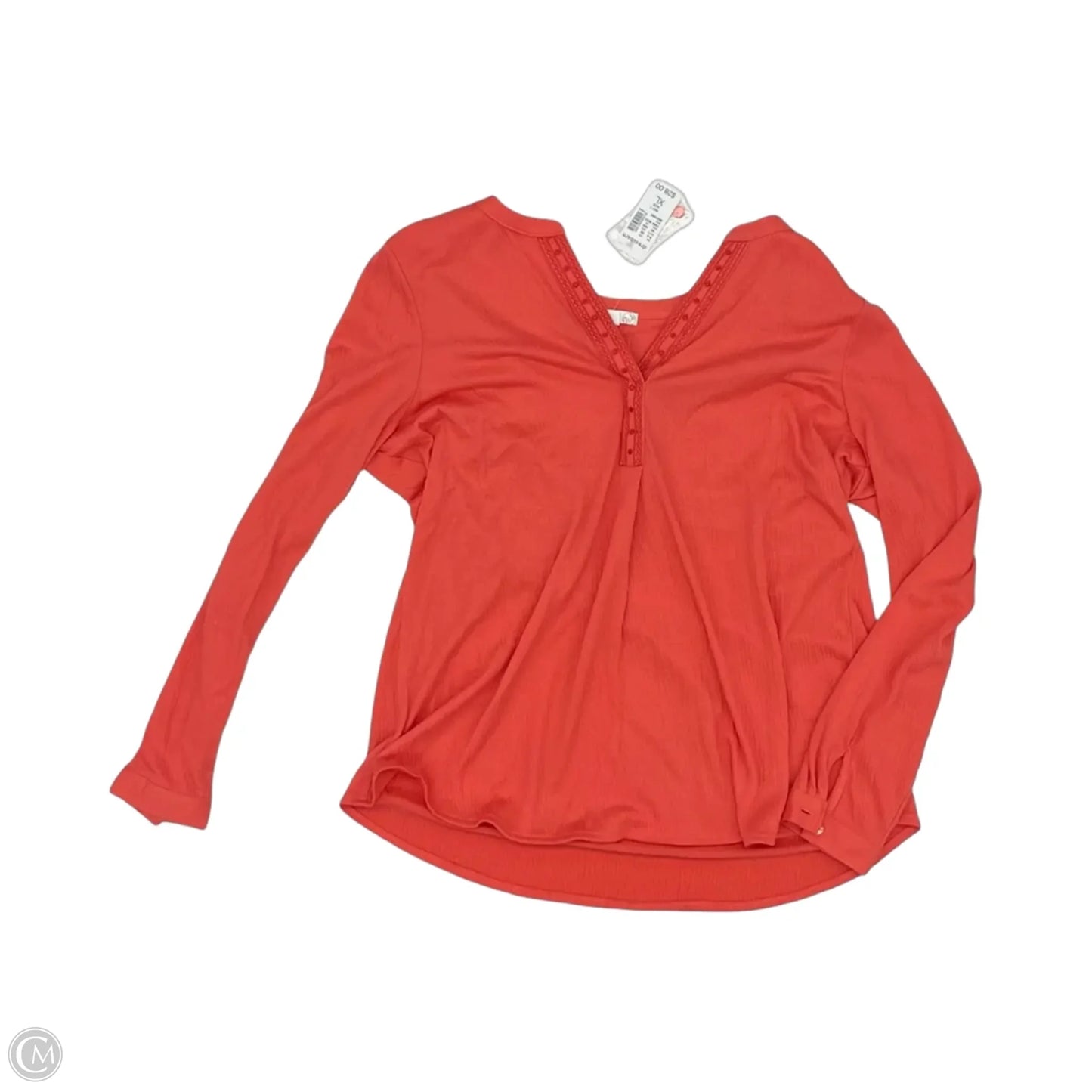Top 3/4 Sleeve By Westport In Orange, Size: Xl