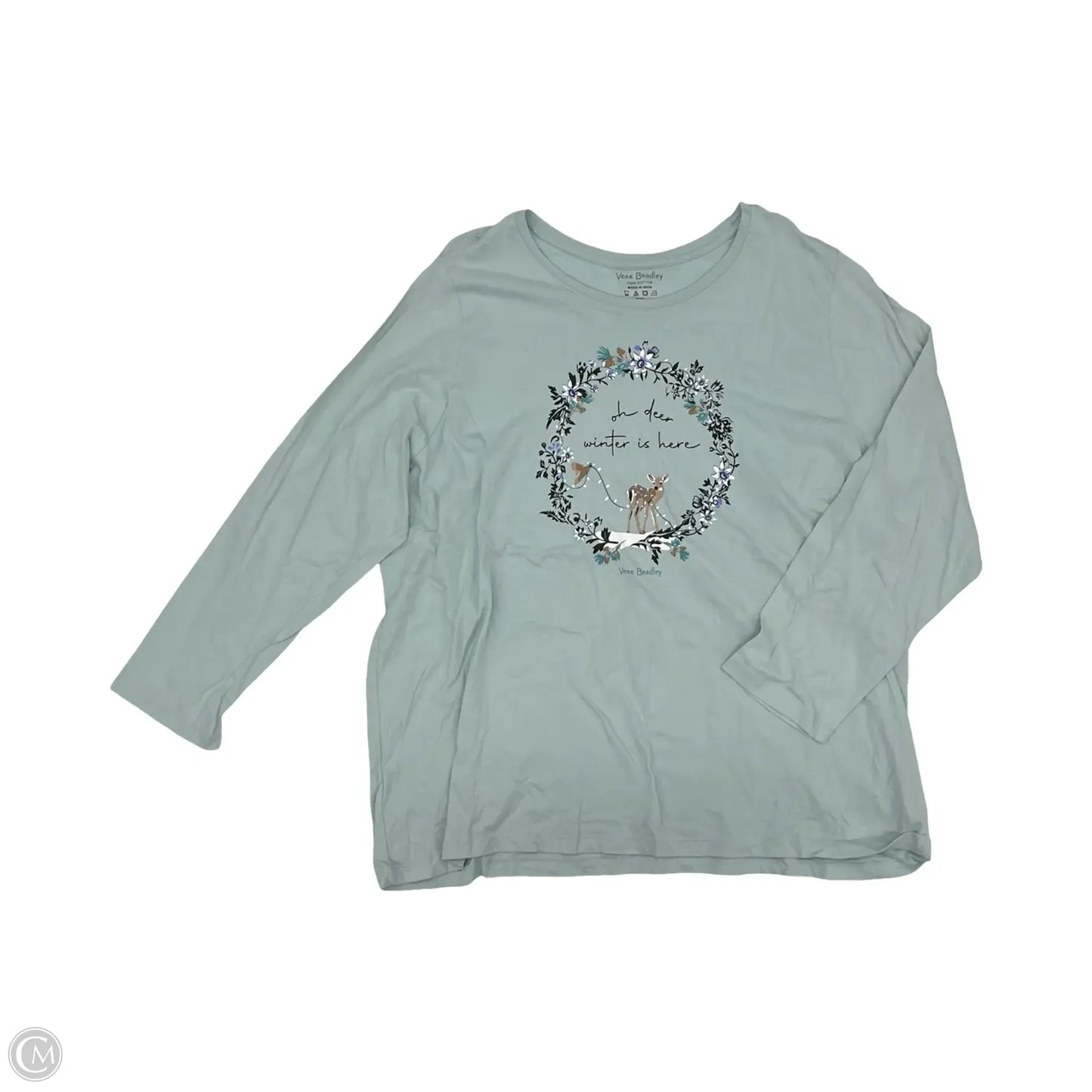 Top Long Sleeve By Vera Bradley In Blue, Size: 3x