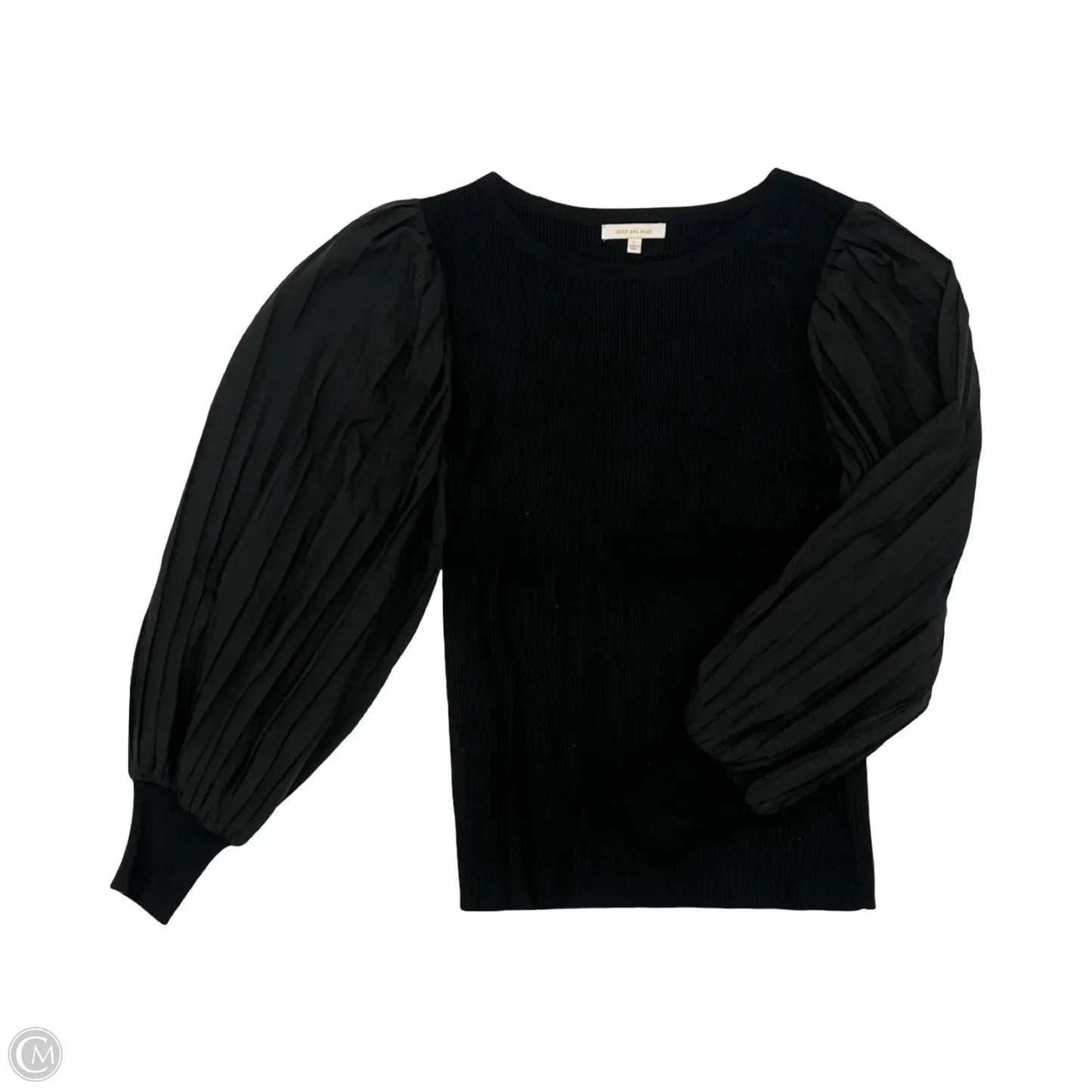 Top Long Sleeve By Skies Are Blue In Black, Size: L