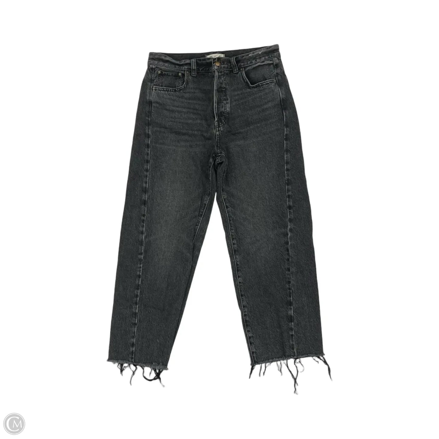 Jeans Straight By Madewell In Black Denim, Size: 6