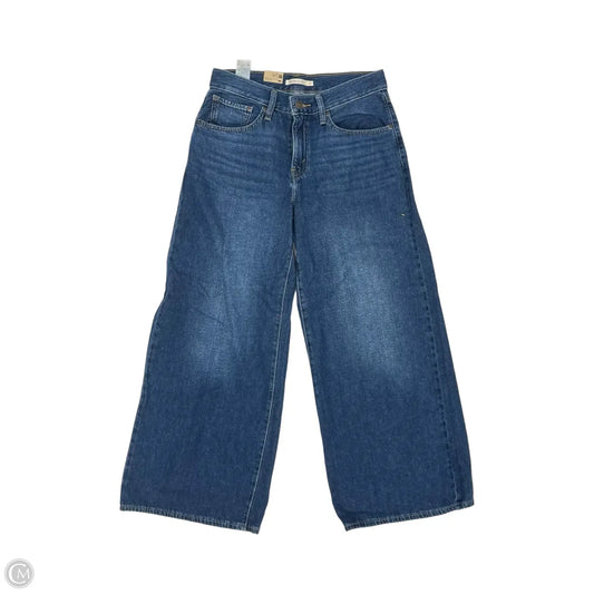 Jeans Wide Leg By Levis In Blue Denim, Size: 4