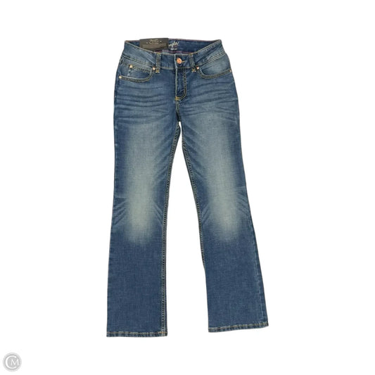 Jeans Boot Cut By Wrangler In Blue Denim, Size: 4