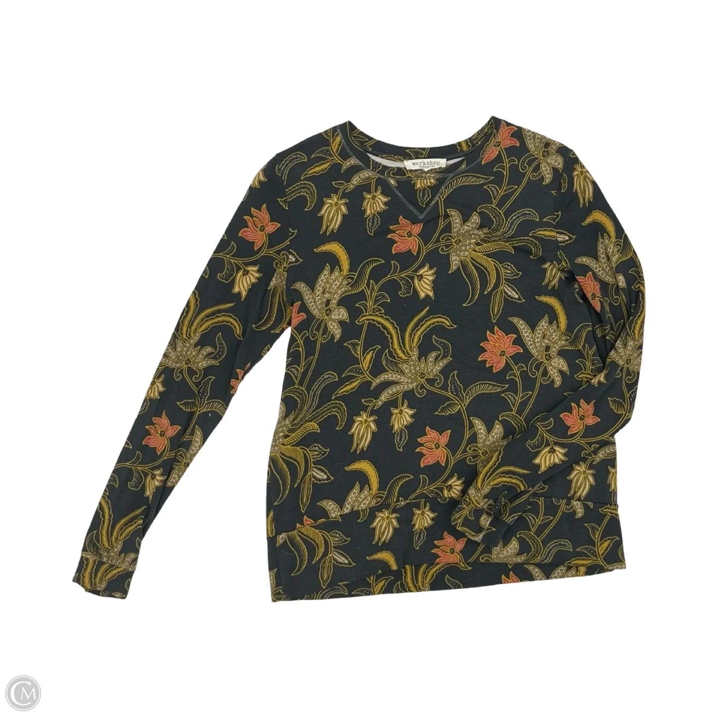 Top Long Sleeve By Workshop In Floral Print, Size: S