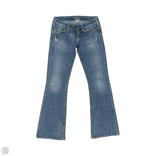 Jeans Boot Cut By Silver In Blue Denim, Size: 6
