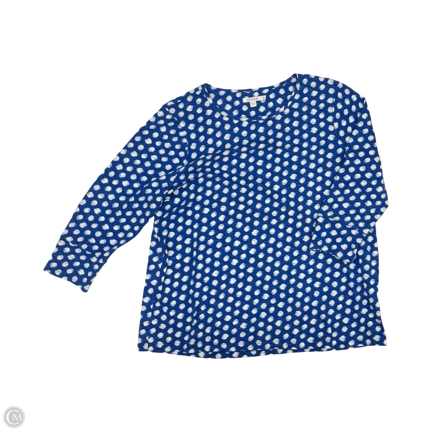 Top 3/4 Sleeve By Chicos In Polkadot Pattern, Size: Xl