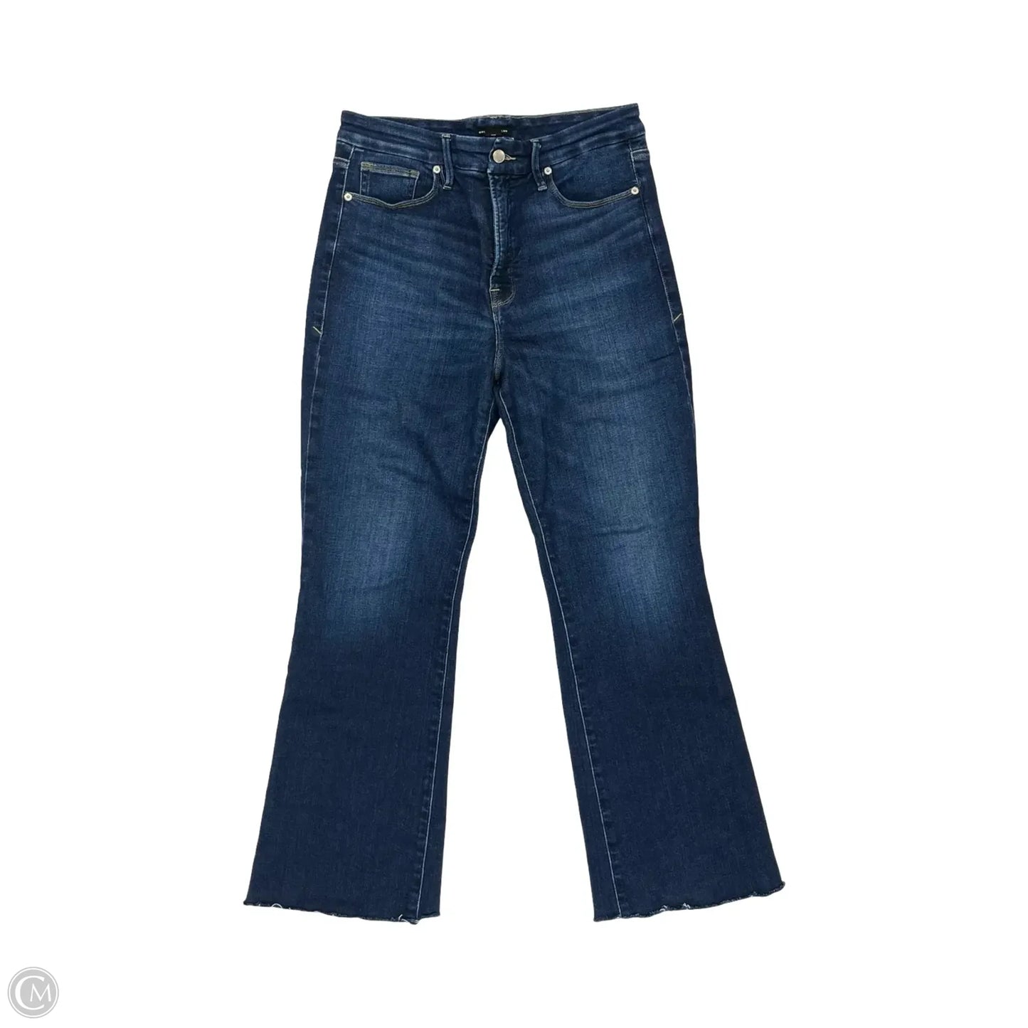 Jeans Straight By Good American In Blue Denim, Size: 14