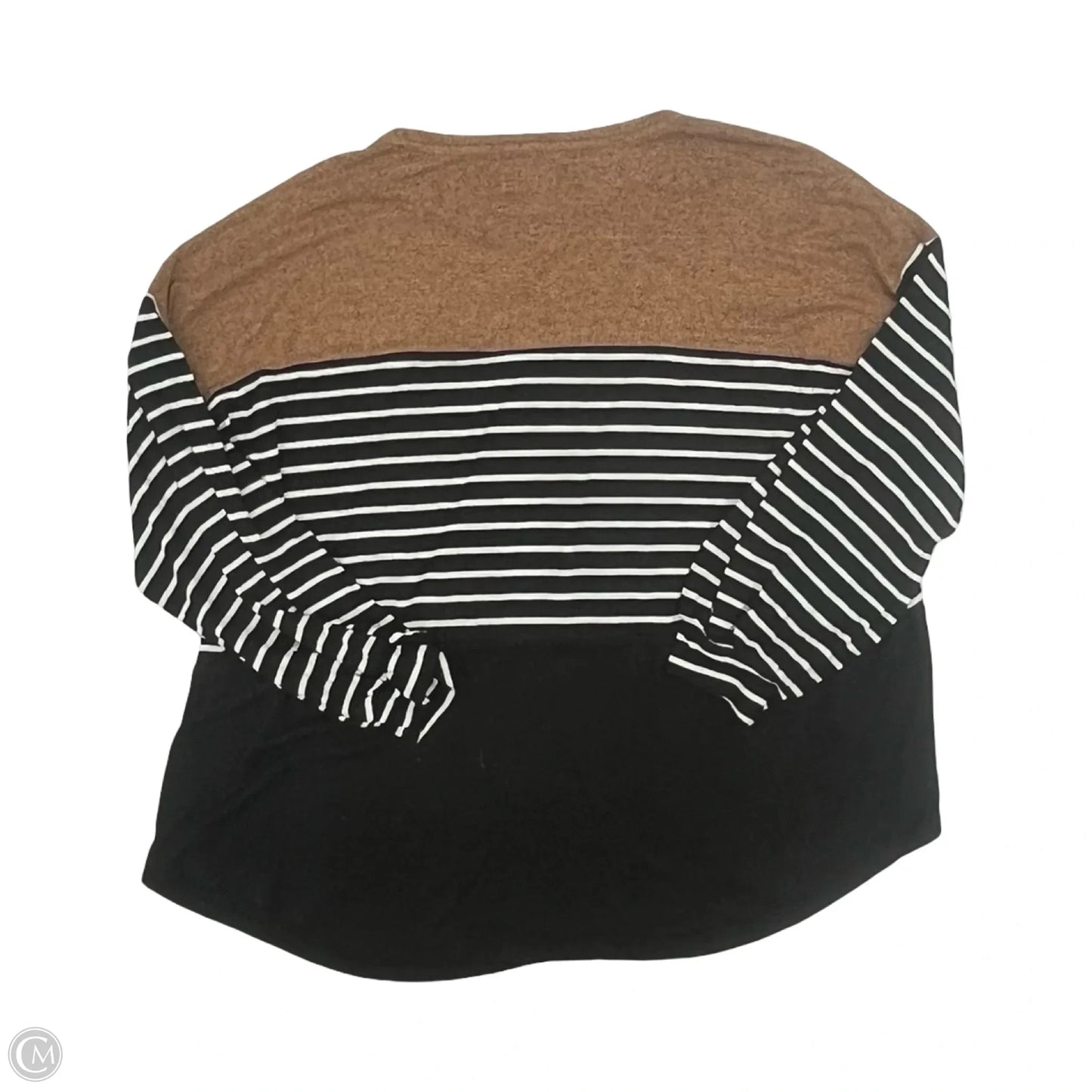 Top 2pc 3/4 Sleeve By Maurices In Black & Brown, Size: 2x