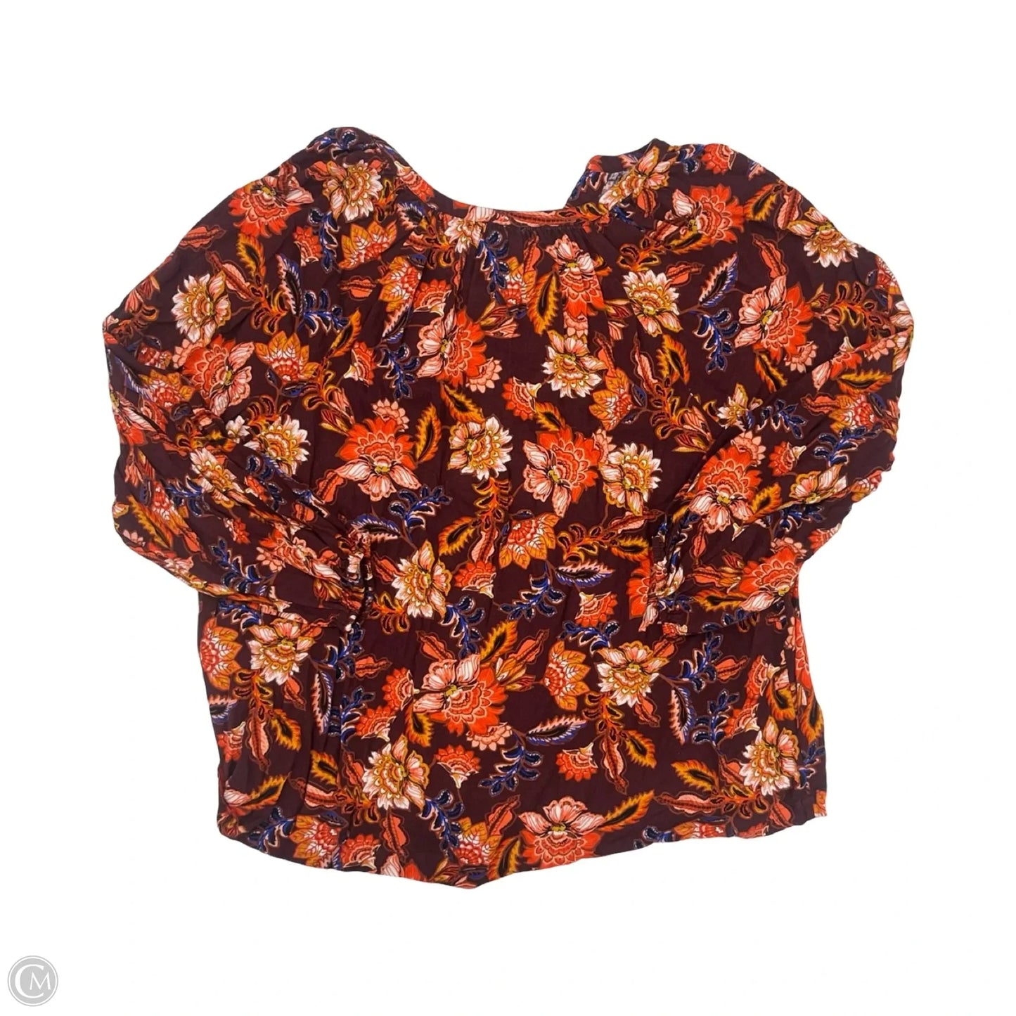 Blouse Long Sleeve By Old Navy In Floral Print, Size: 3x