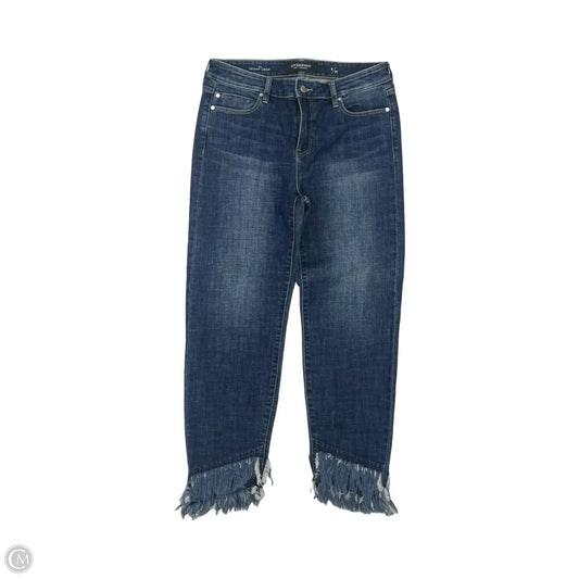 Jeans Skinny By Liverpool In Blue Denim, Size: 8