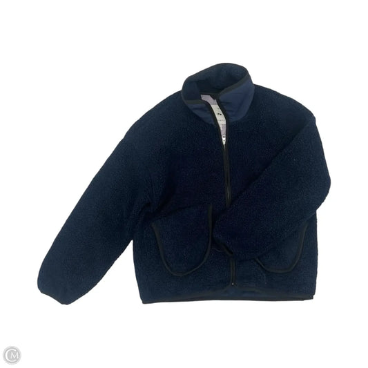 Jacket Faux Fur & Sherpa By Free Assembly In Navy, Size: M