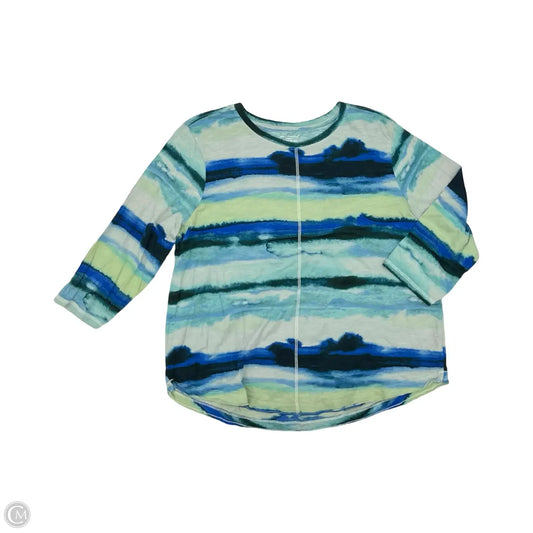 Top 3/4 Sleeve By West Bound In Multi-colored, Size: 1x