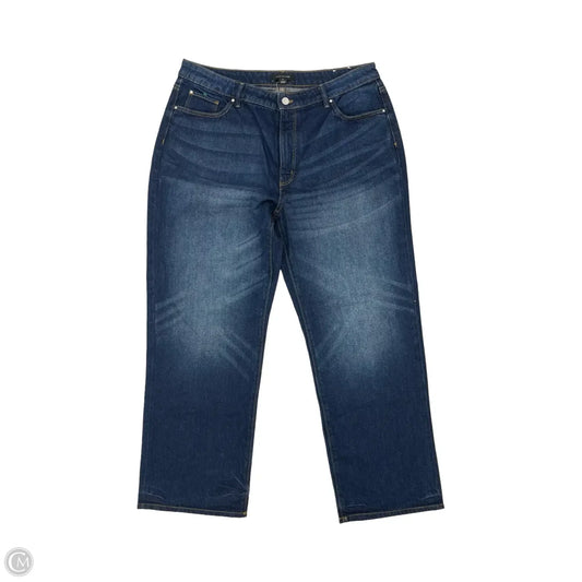 Jeans Straight By Ann Taylor In Blue Denim, Size: 12