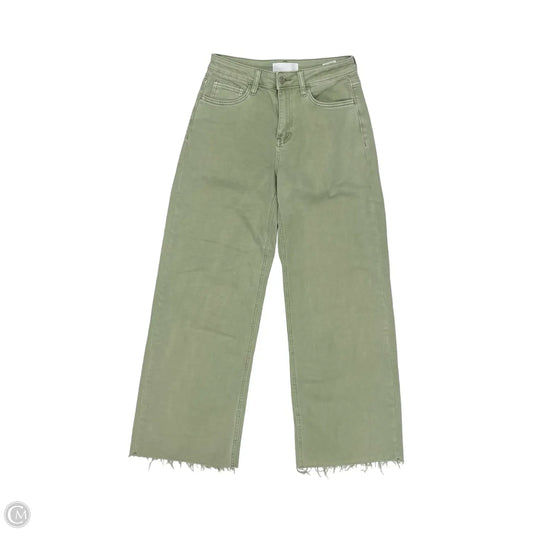 Jeans Wide Leg By Vervet In Green Denim, Size: 4