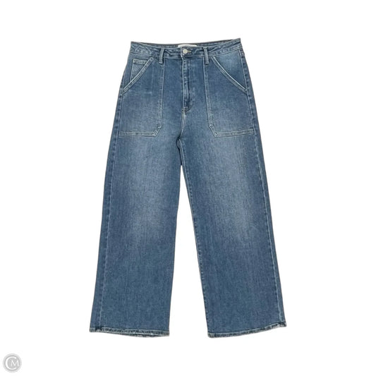 Jeans Wide Leg By Just Black In Blue Denim, Size: 12