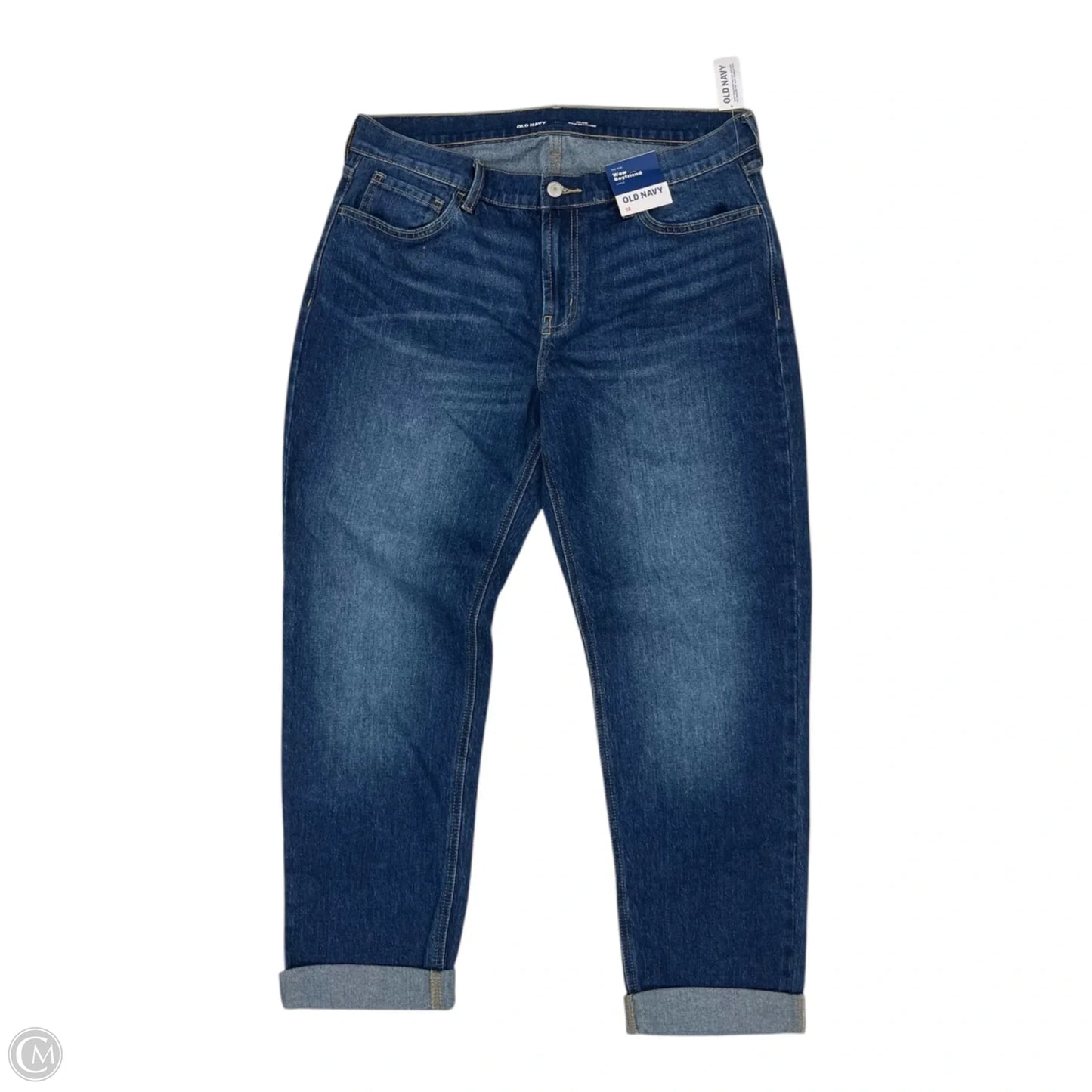 Jeans Boyfriend By Old Navy In Blue Denim, Size: 12