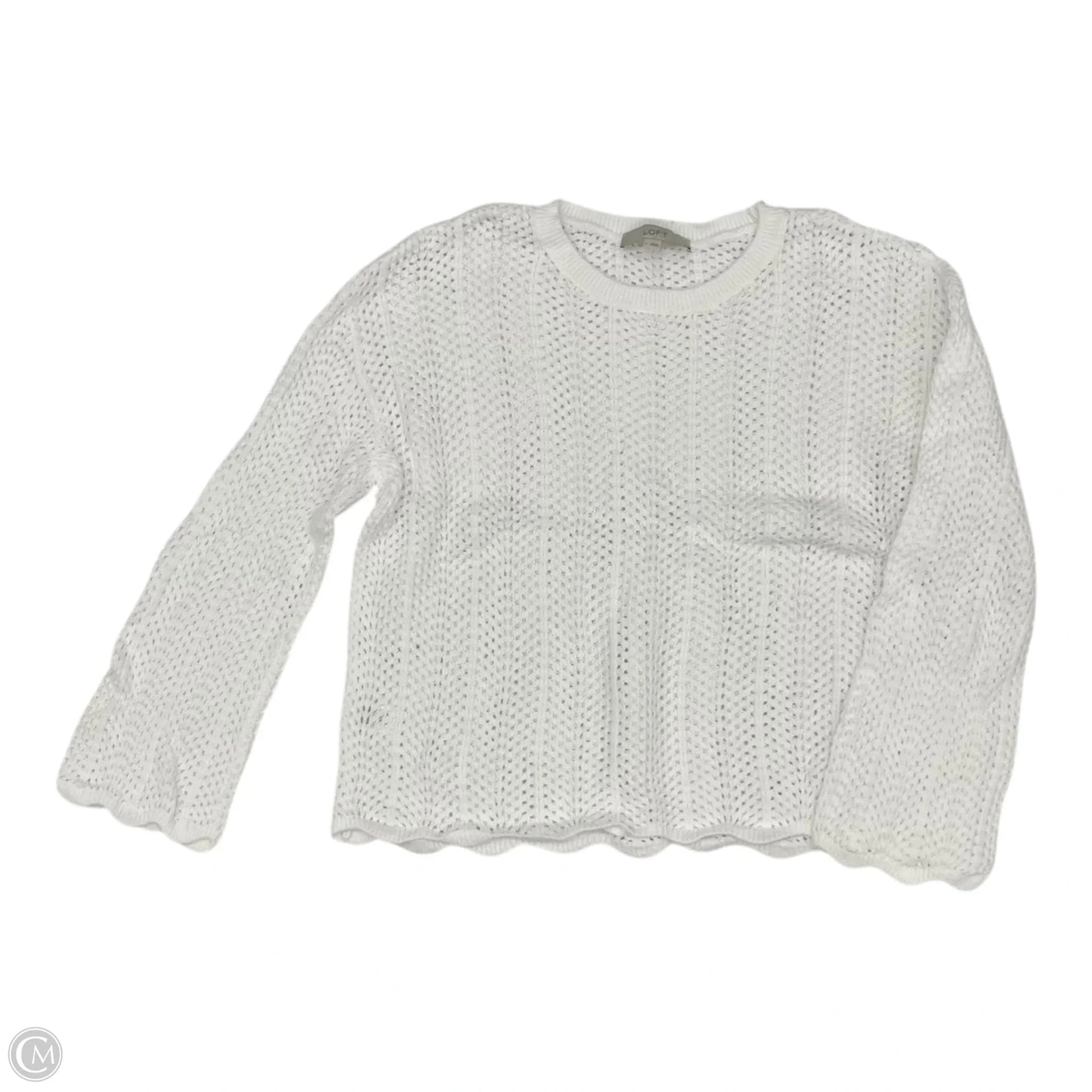 Sweater By Loft In White, Size: L