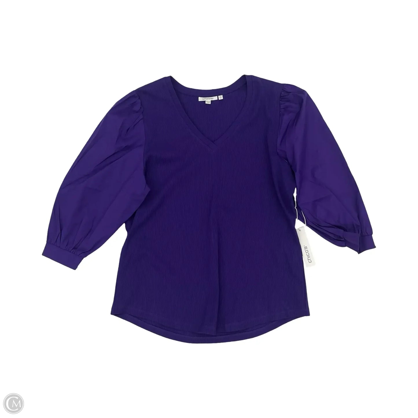Top long Sleeve By Chicos In Purple, Size: L