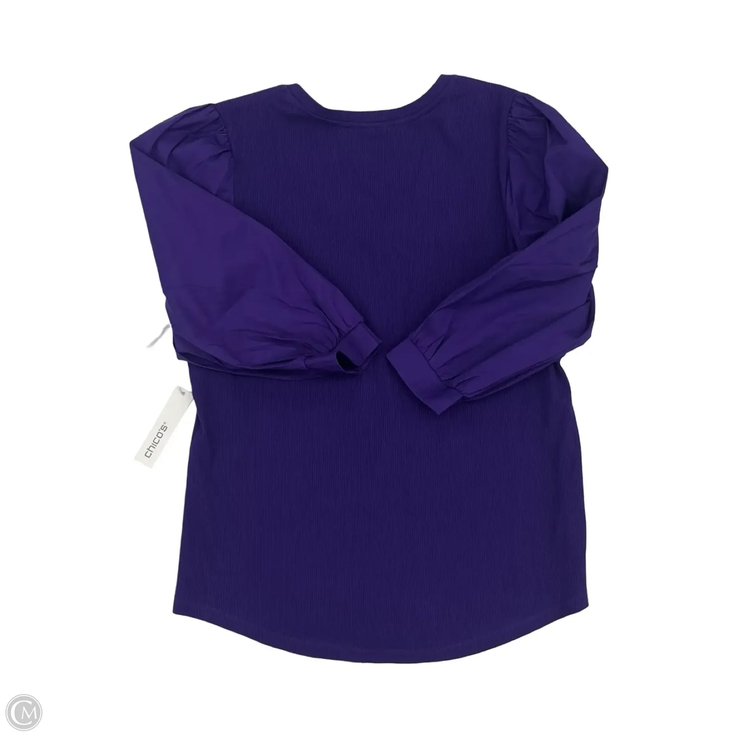 Top long Sleeve By Chicos In Purple, Size: L
