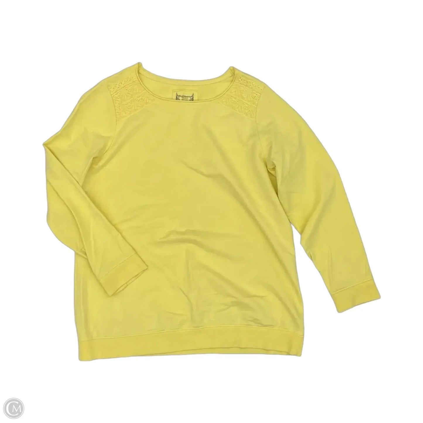 Top Long Sleeve By Ruff Hewn In Yellow, Size: 1x