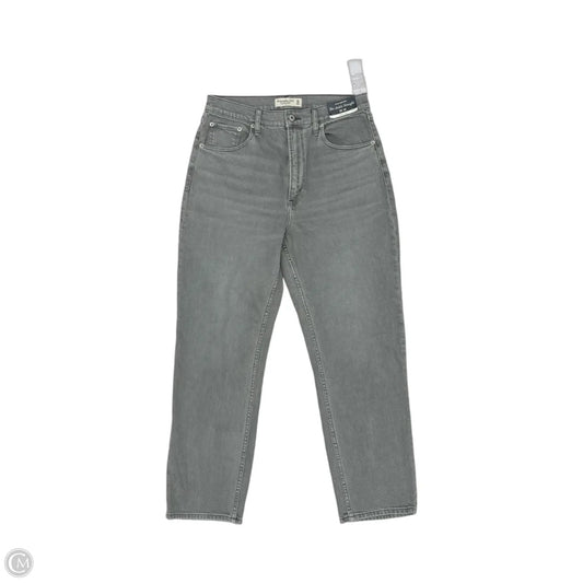 Jeans Straight By Abercrombie And Fitch In Grey Denim, Size: 10