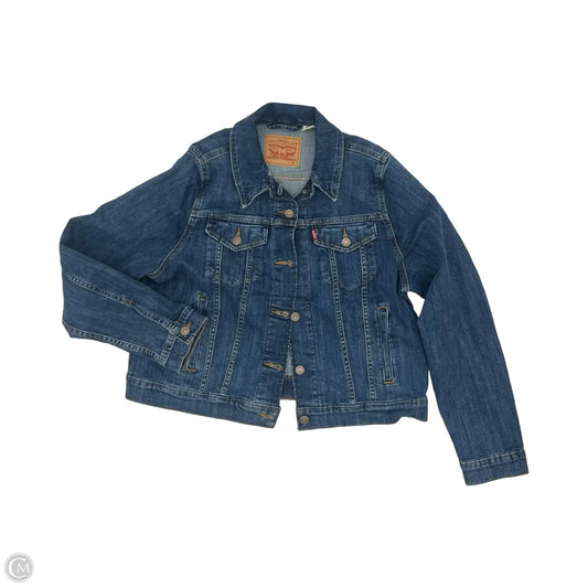 Jacket Denim By Levis In Blue Denim, Size: Xl