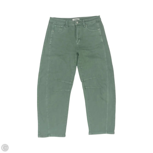 Jeans Wide Leg By Zenana In Green Denim, Size: M