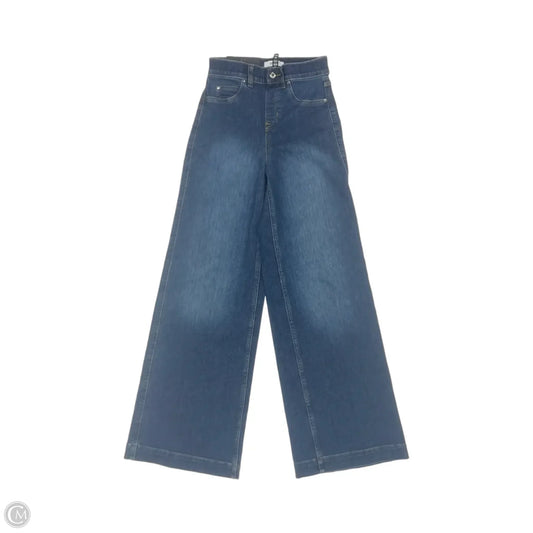 Jeans Wide Leg By Spanx In Blue Denim, Size: Xs
