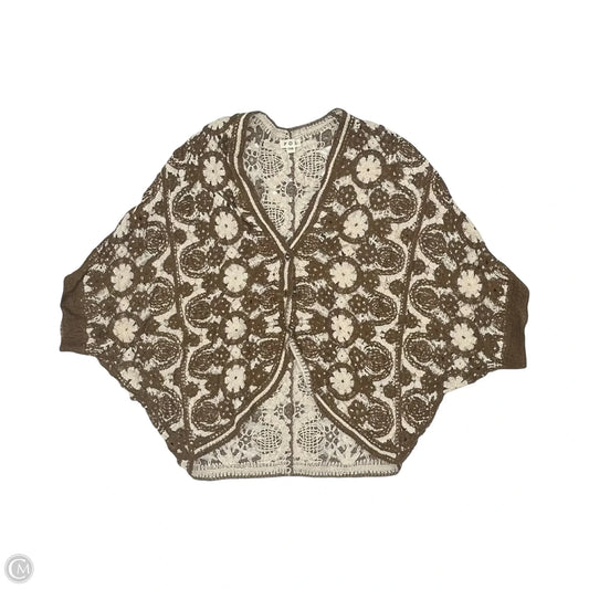 Poncho By Pol In Brown & Tan, Size: Osfm