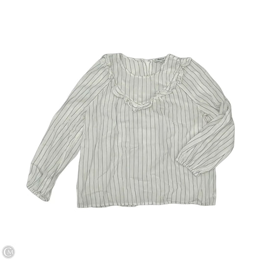 Blouse Long Sleeve By Madewell In White, Size: M